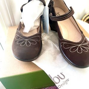 Chocolate brown Jambu wedge shoes